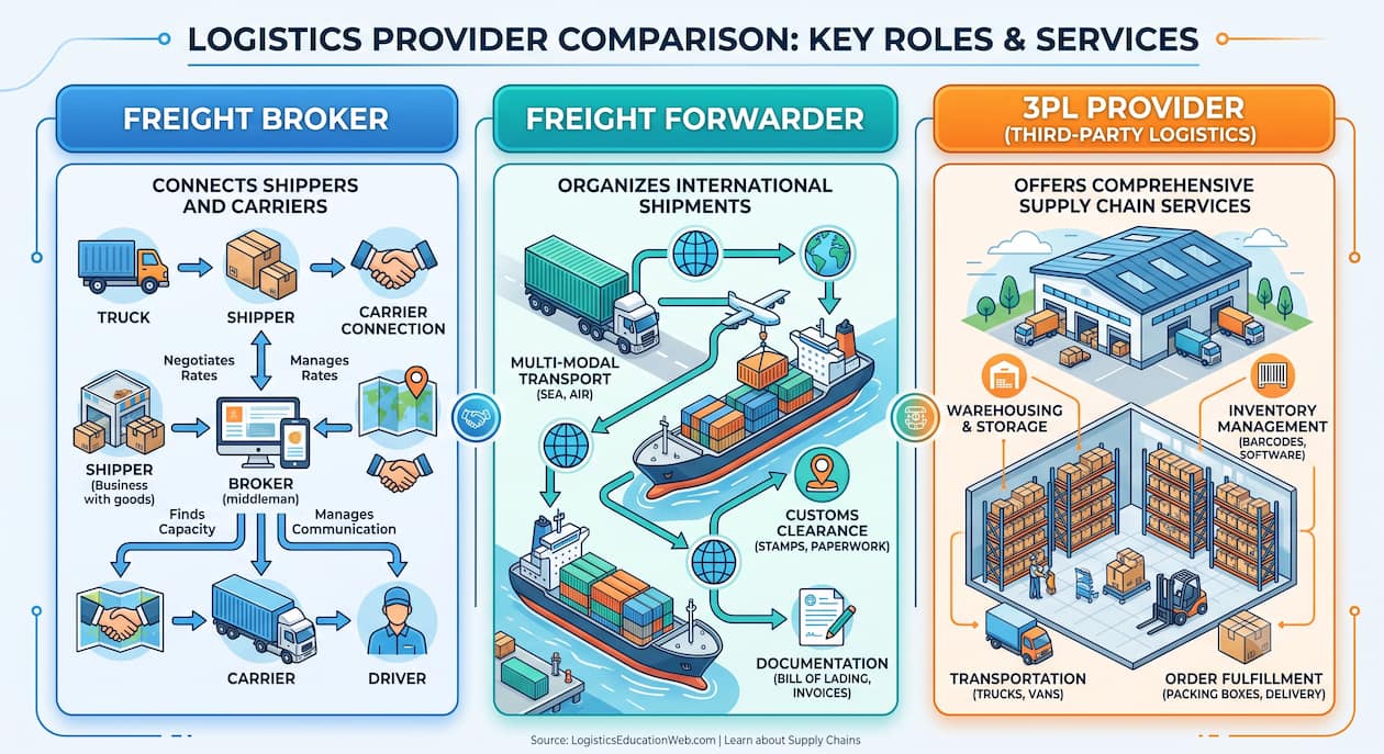 Best freight shipping companies in the US transporting palletized freight on an interstate highway with modern logistics trucks