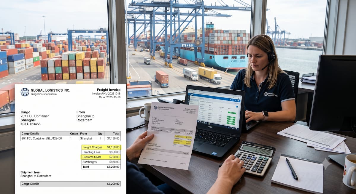 Best freight shipping companies in the US transporting palletized freight on an interstate highway with modern logistics trucks